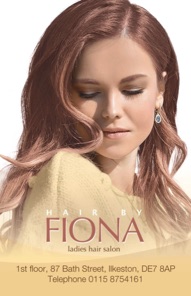 Hair by Fiona Business card
